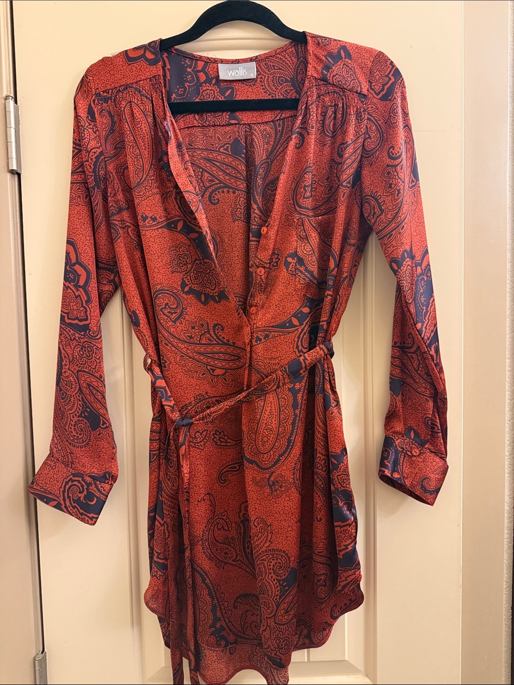 Wallis Red Paisley Tunic Dress - Small